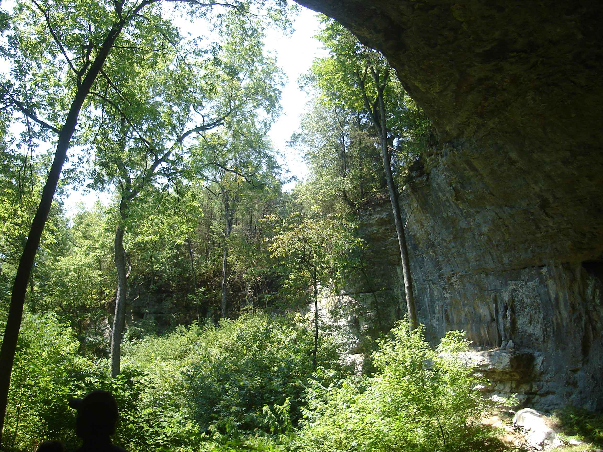Smallin Cave entrance from inside