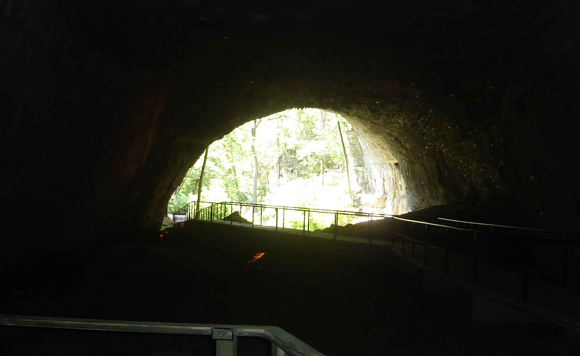 Smallin Cave entrance from inside the cave